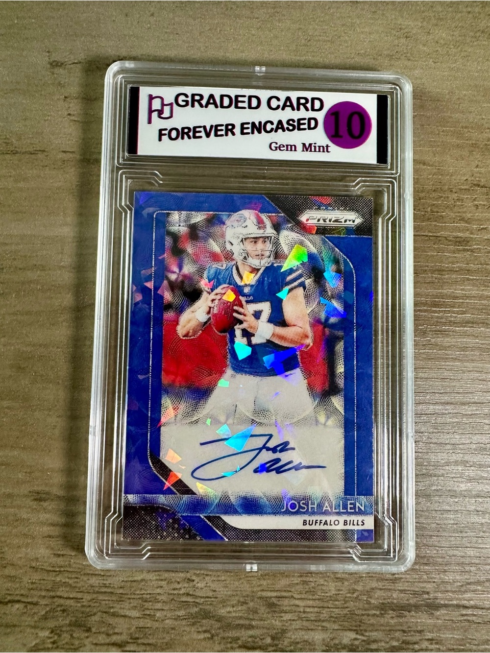 Josh Allen Rookie Gem Mint 10 2018 Autograph Panini Prizm #RA-JA Football Card